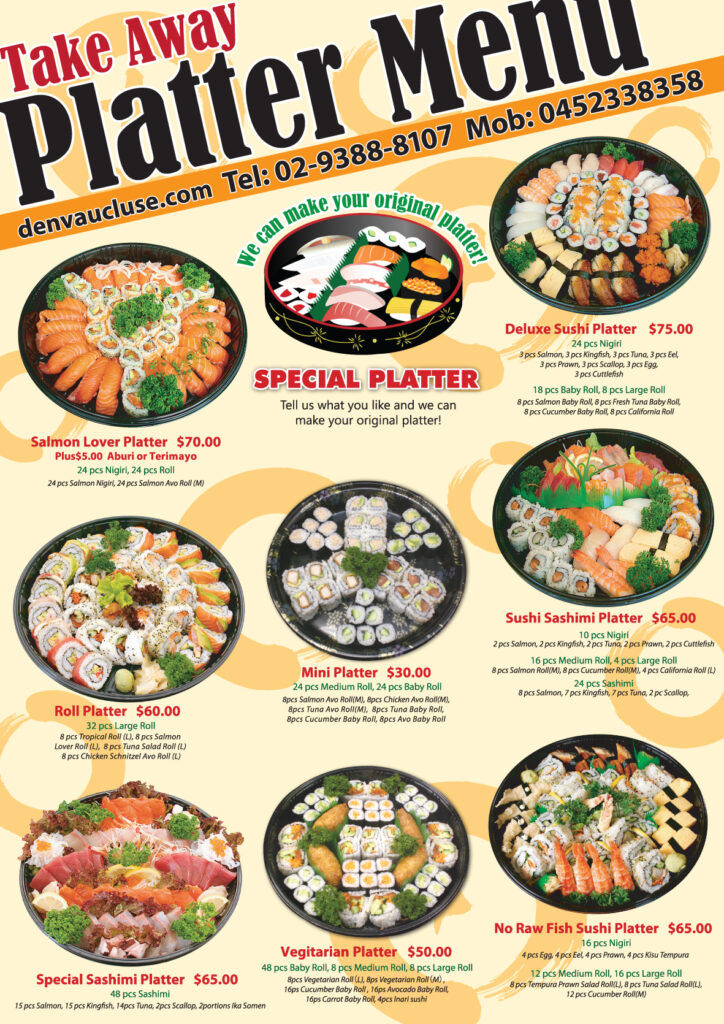 Take away sushi platter
